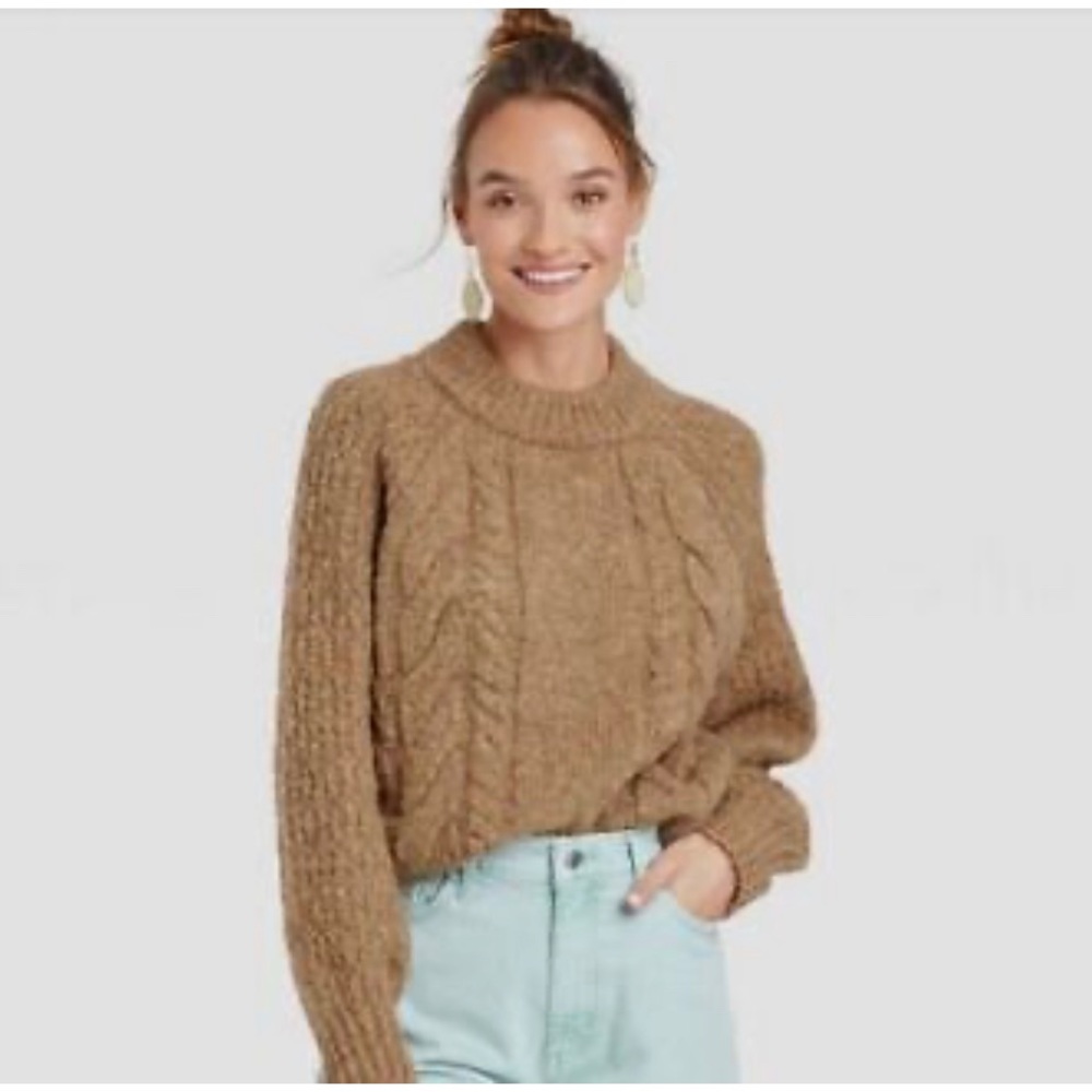 Universal Thread Brown Women’s Mock Turtleneck Pullover Sweater